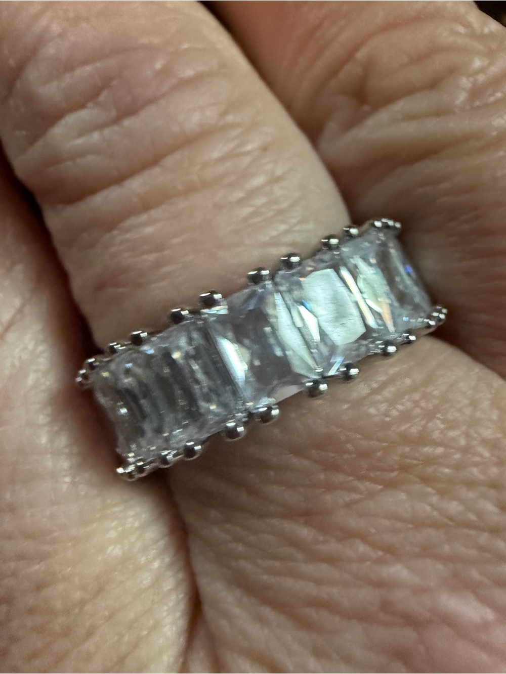 Swarovski Gold-Tone Crystal Hoop Ring - Picture 7 of 7